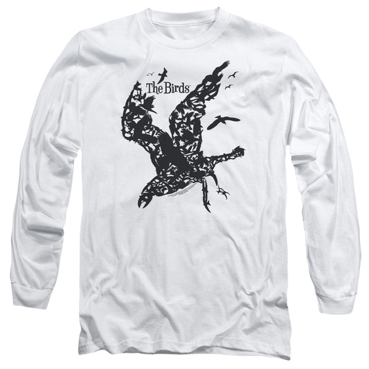Birds - Title - Long Sleeve Adult 18/1 - White - Sm - White T-shirt