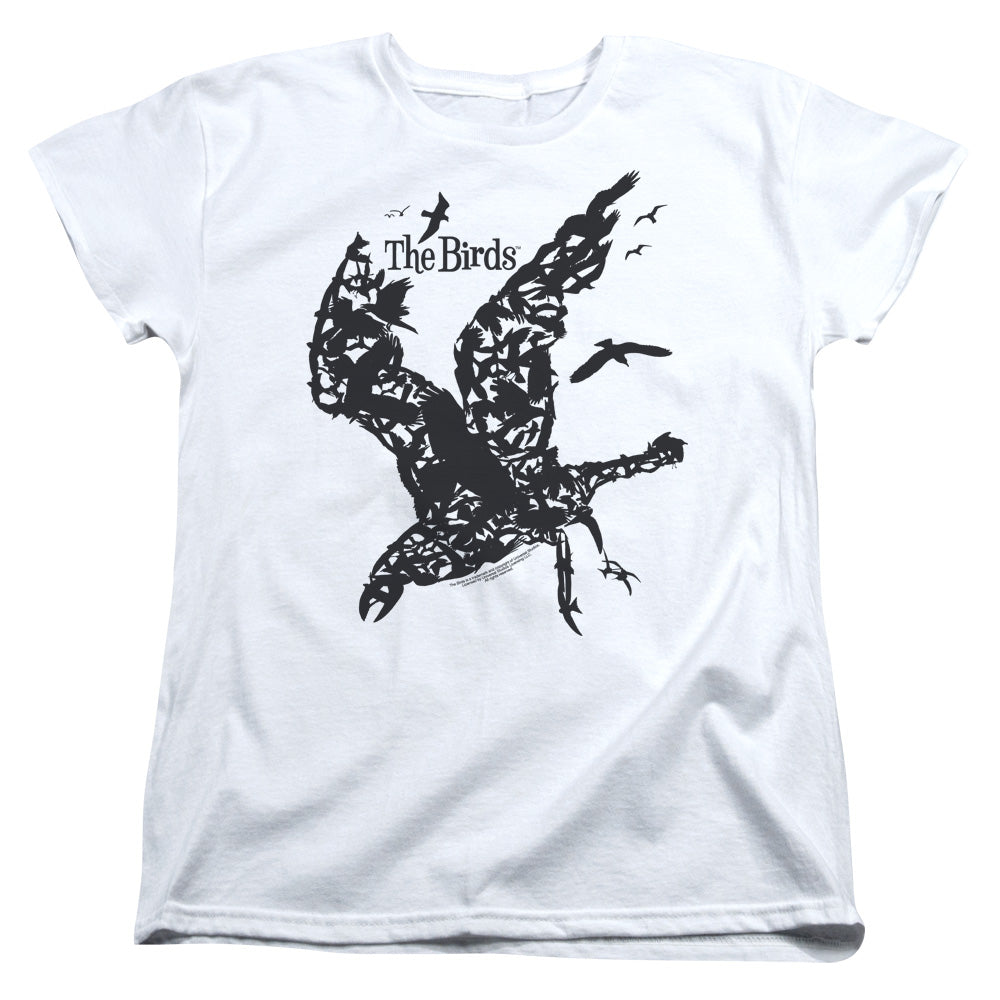 Birds - Title - Short Sleeve Womens Tee - White - Sm - White T-shirt