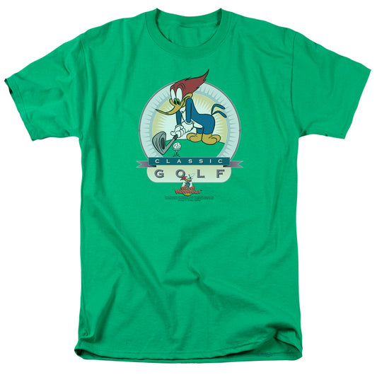 Woody Woodpecker - Classic Golf - Short Sleeve Adult 18/1 - Kelly Green T-shirt