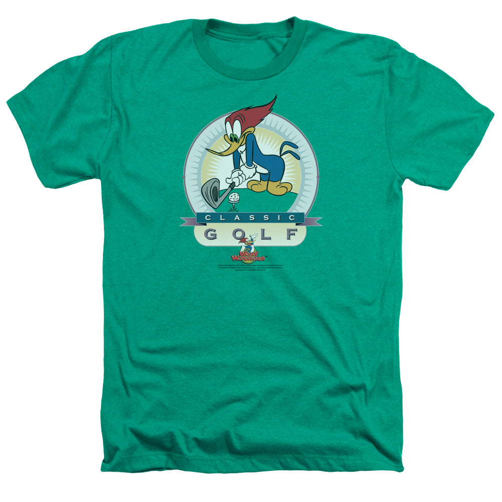 Woody Woodpecker - Classic Golf - Adult Heather - Kelly Green