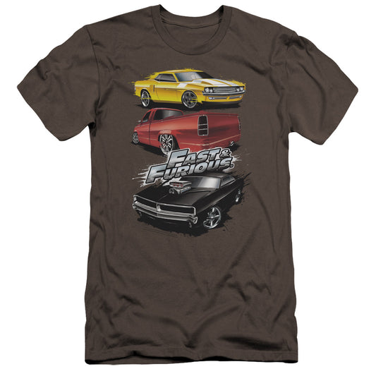 Fast And The Furious - Muscle Car Splatter-premuim Canvas Adult Slim Fit 30/1 - Charcoal