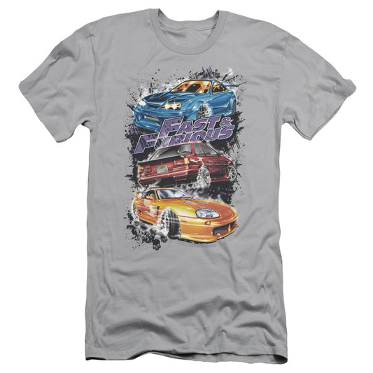 Fast And The Furioushort Sleevemokin Street Cars - S - S Adult 30/1 - Silver - Sm - Silver T-shirt