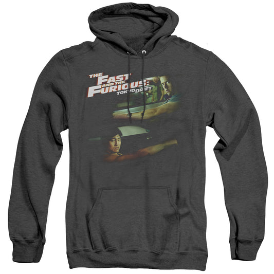 Tokyo Drift - Drifting Together - Adult Heather Hoodie - Black