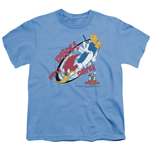 Woody Woodpecker - Dive - Short Sleeve Youth 18/1 - Carolina Blue T-shirt