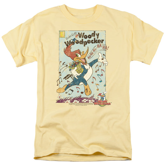 Woody Woodpecker - Vintage Woody - Short Sleeve Adult 18/1 - Banana T-shirt