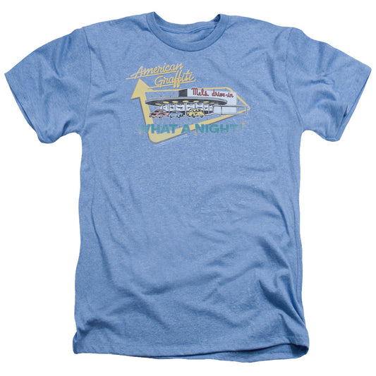 American Graffiti - Mels Drive In - Adult Heather - Light Blue - Sm - Light Blue