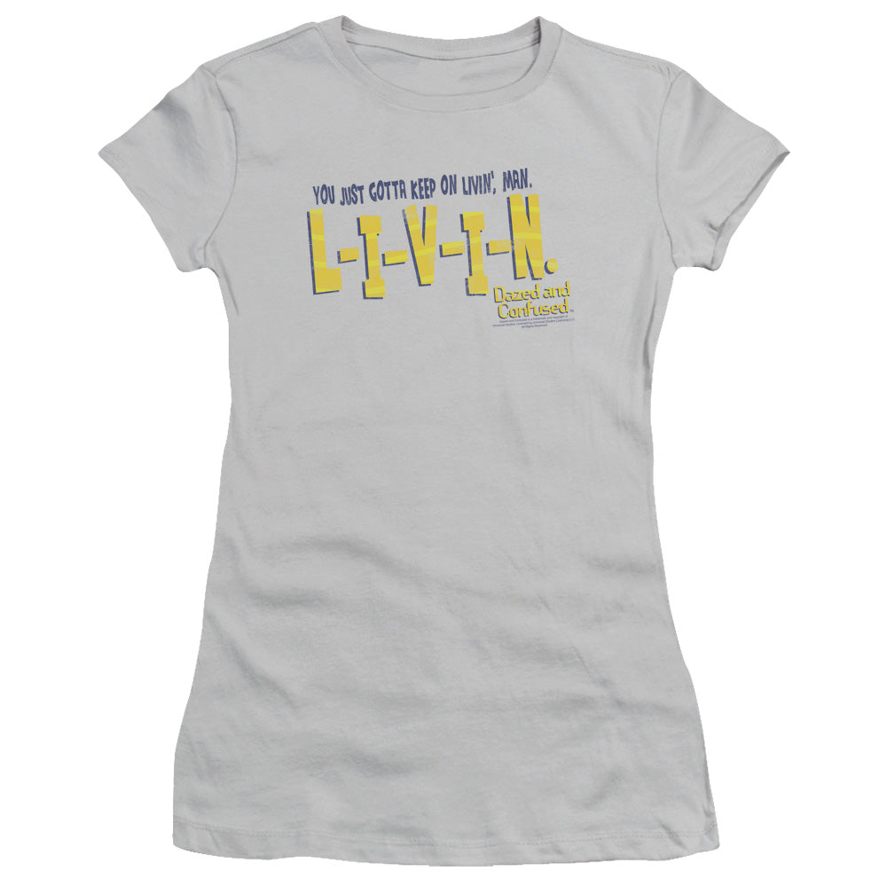 Dazed And Confused - Livin - Short Sleeve Junior Sheer - Silver - Sm - Silver T-shirt