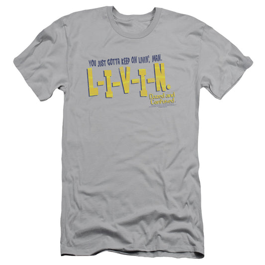 Dazed And Confused - Livin - Short Sleeve Adult 30/1 - Silver - Sm - Silver T-shirt