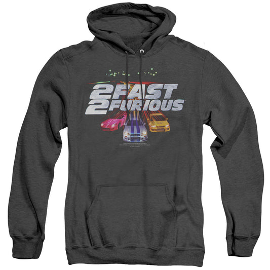 2 Fast 2 Furious - Logo - Adult Heather Hoodie - Black - Sm - Black