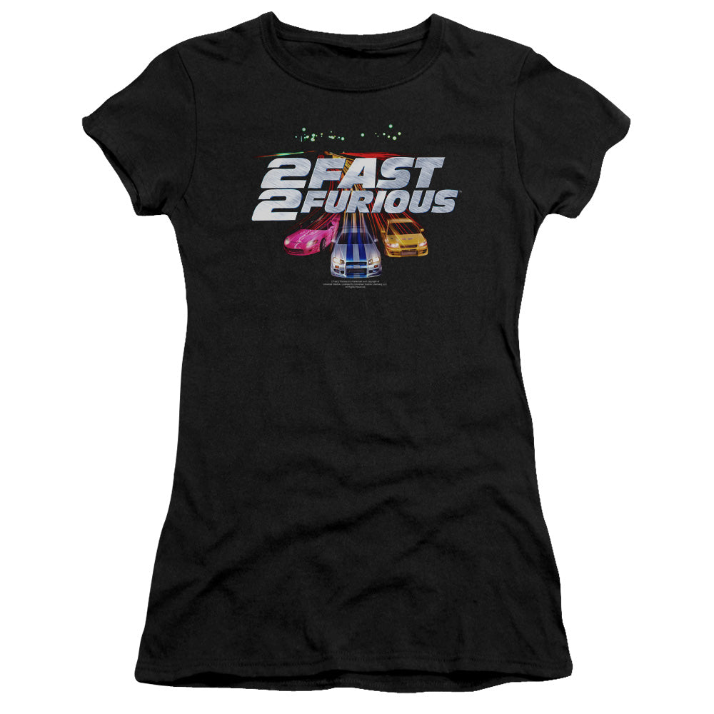 2 Fast 2 Furious - Logo - Short Sleeve Junior Sheer - Black - Sm - Black T-shirt