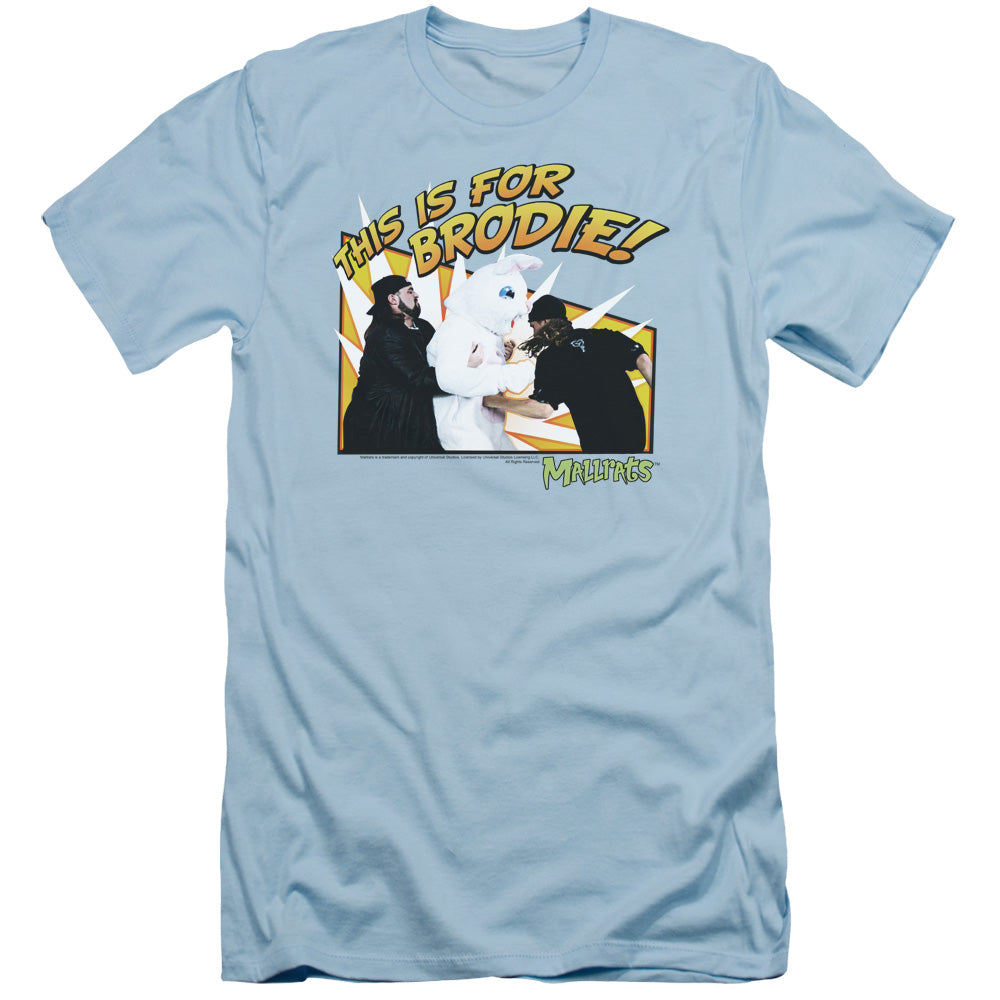 Mallrats - Bunny Beatdown - Short Sleeve Adult 30/1 - Light Blue T-shirt