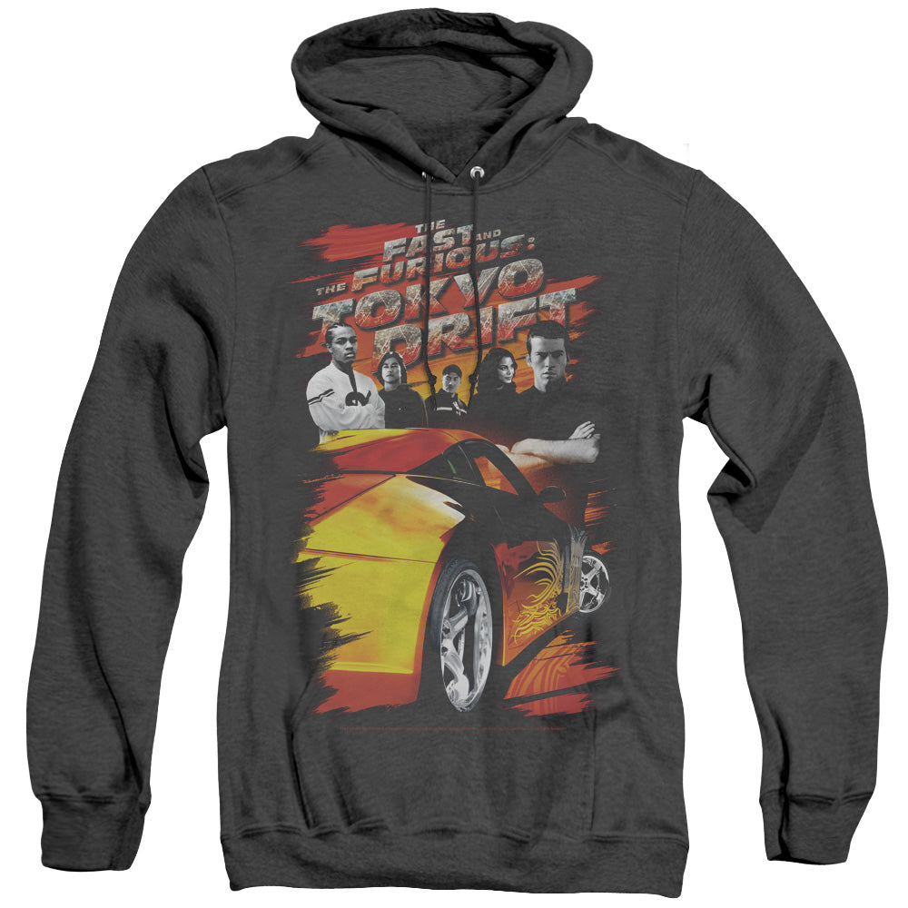 Tokyo Drift - Drifting Crew - Adult Heather Hoodie - Black