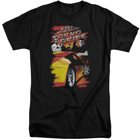 Tokyo Drift - Drifting Crew - Short Sleeve Adult Tall - Black T-shirt