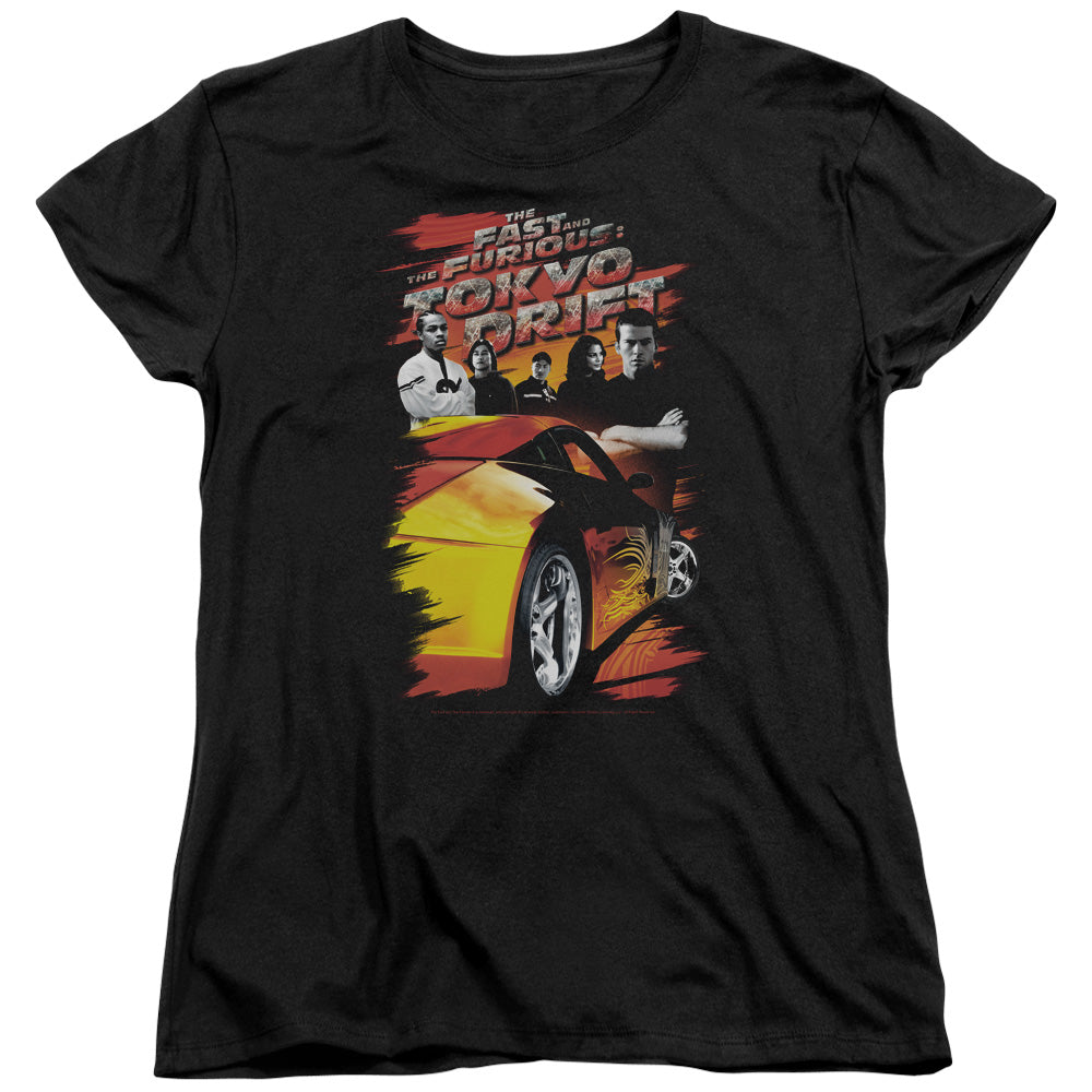 Tokyo Drift - Drifting Crew - Short Sleeve Womens Tee - Black T-shirt
