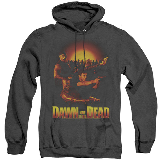 Dawn Of The Dead - Dawn Collage - Adult Heather Hoodie - Black