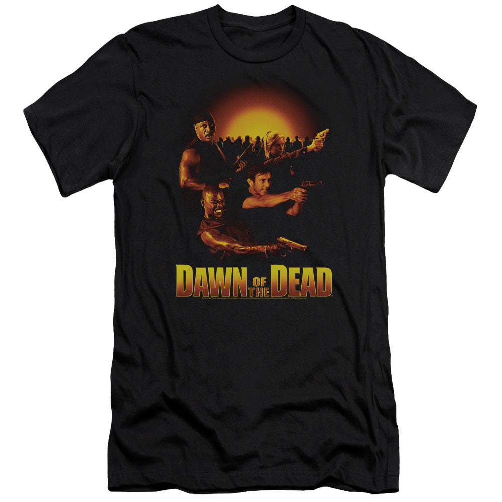 Dawn Of The Dead - Dawn Collage-premuim Canvas Adult Slim Fit 30/1 - Black