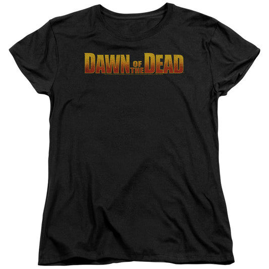 Dawn Of The Dead - Dawn Logo - Short Sleeve Womens Tee - Black - Sm - Black T-shirt
