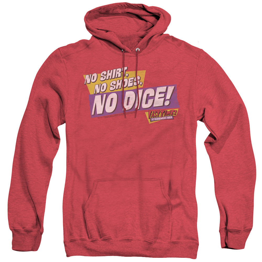 Fast Times Ridgemont High - No Dice - Adult Heather Hoodie - Red