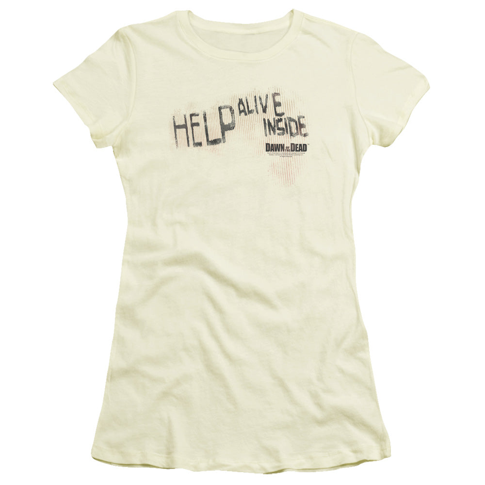 Dawn Of The Dead - Help Alive Inside - Short Sleeve Junior Sheer - Cream - Sm - Cream T-shirt