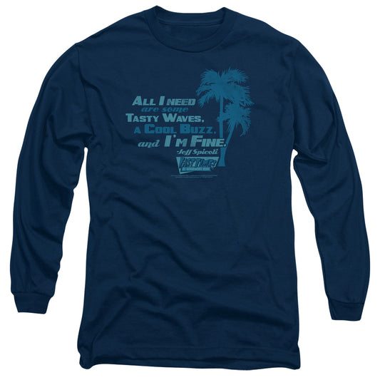 Fast Times Ridgemont High - All I Need - Long Sleeve Adult 18/1 - Navy - Sm - Navy T-shirt
