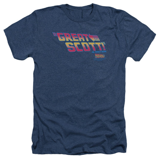 Back To The Future - Great Scott - Adult Heather - Navy - Sm - Navy