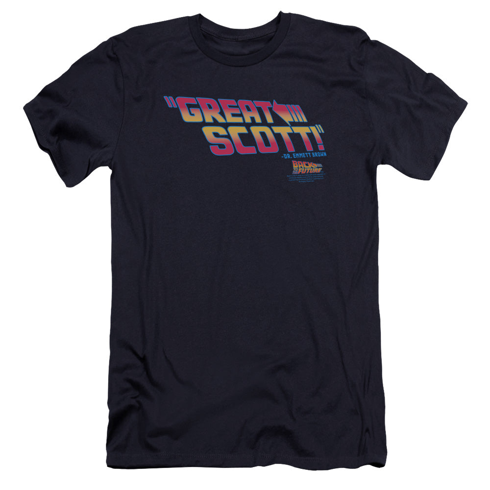 Back To The Future - Great Scott-premuim Canvas Adult Slim Fit 30/1 - Navy