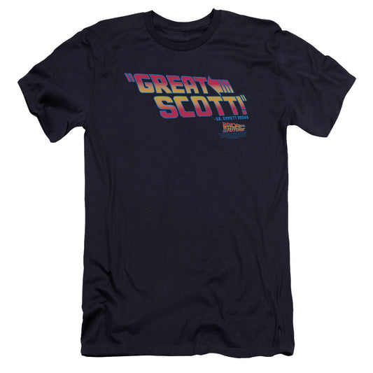 Back To The Future - Great Scott-premuim Canvas Adult Slim Fit 30/1 - Navy