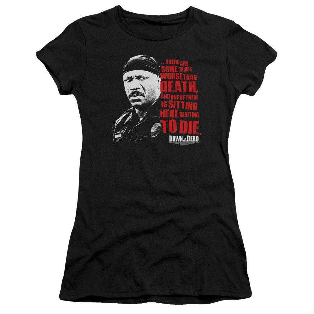 Dawn Of The Dead - Worse Than Death - Short Sleeve Junior Sheer - Black - Sm - Black T-shirt