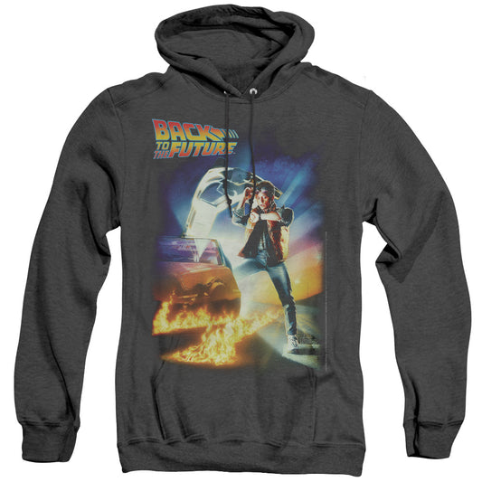 Back To The Future - Poster - Adult Heather Hoodie - Black