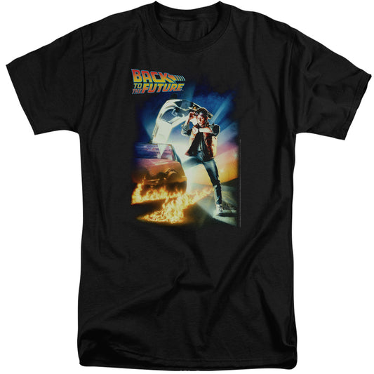 Back To The Future - Poster - Short Sleeve Adult Tall - Black - Xl - Black T-shirt