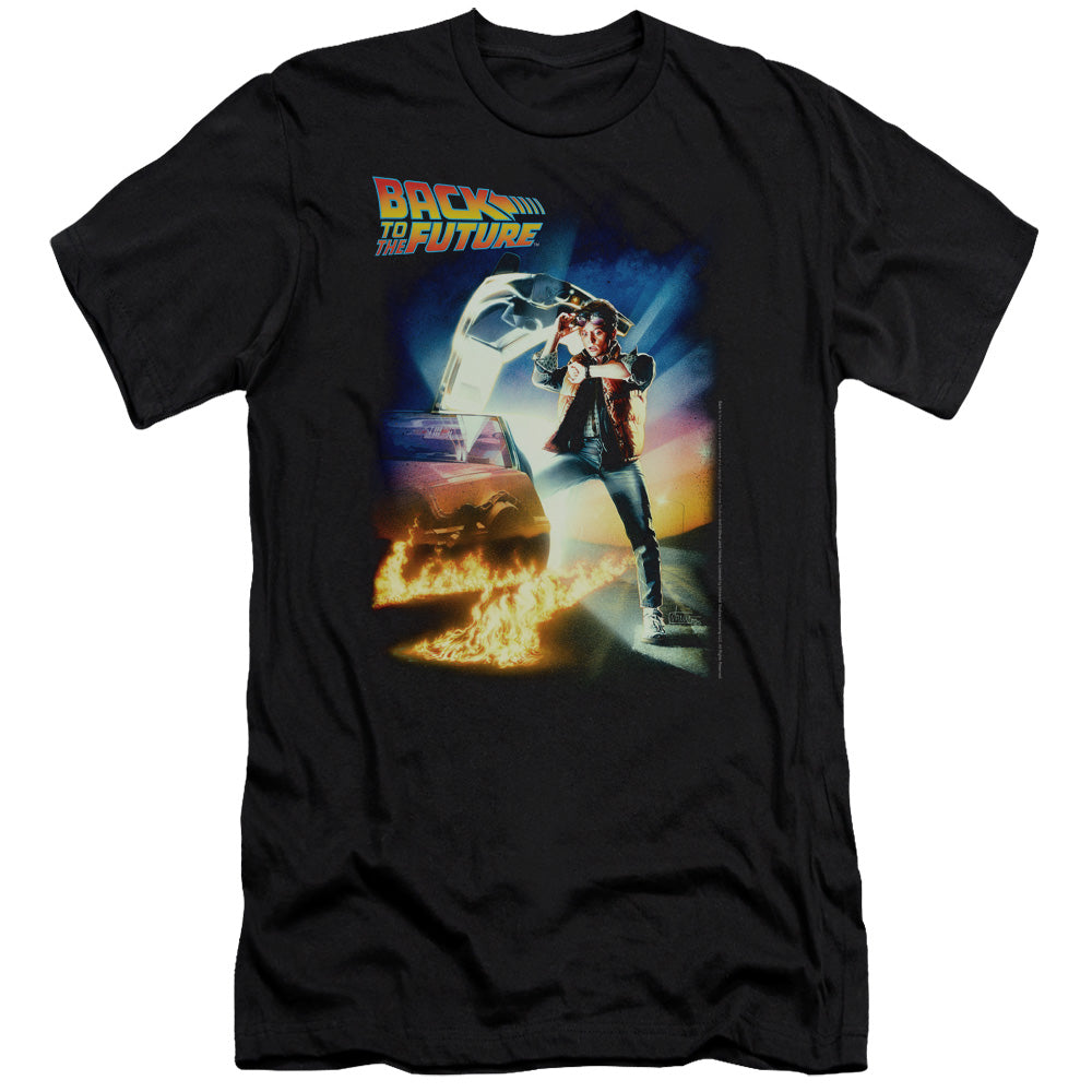 Back To The Future - Poster-premuim Canvas Adult Slim Fit 30/1 - Black
