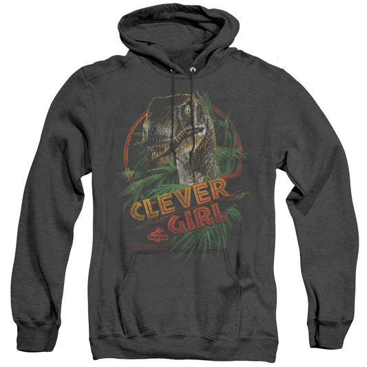 Jurassic Park - Clever Girl - Adult Heather Hoodie - Black