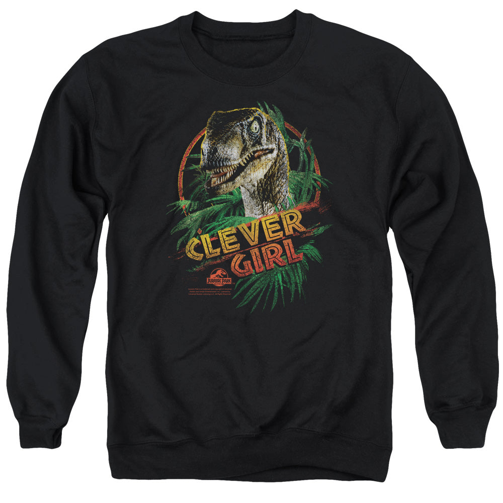 Jurassic Park - Clever Girl - Adult Crewneck Sweatshirt - Black