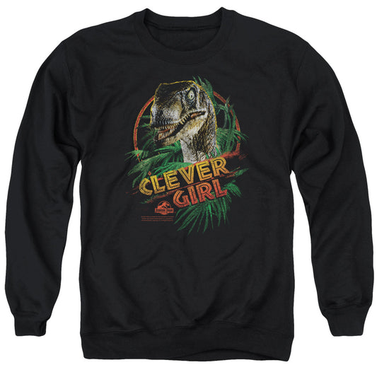Jurassic Park - Clever Girl - Adult Crewneck Sweatshirt - Black