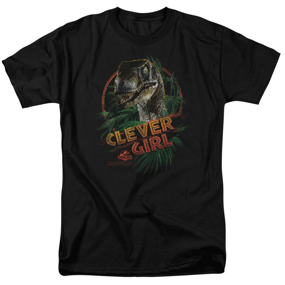 Jurassic Park - Clever Girl - Short Sleeve Adult 18/1 - Black T-shirt