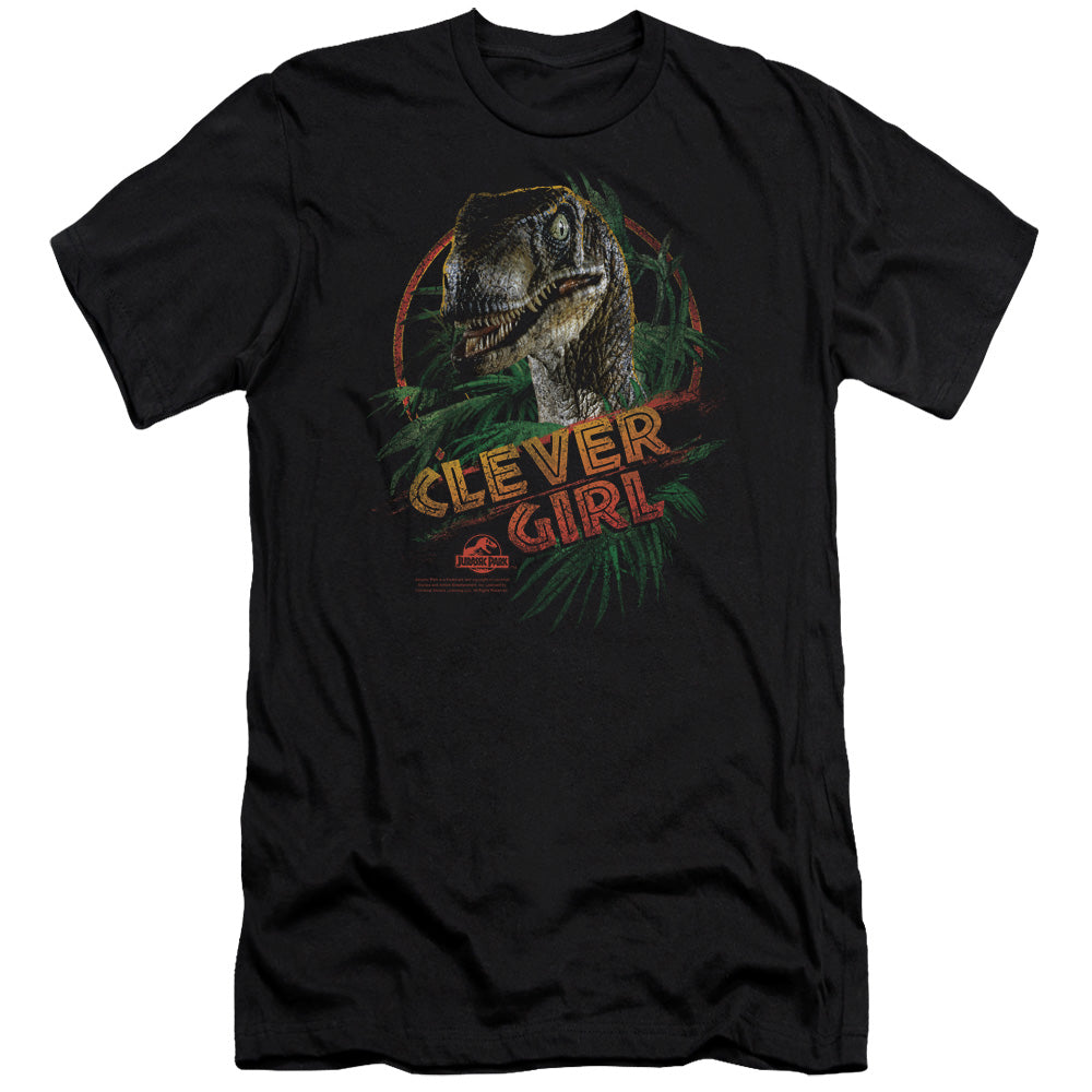 Jurassic Park - Clever Girl - Short Sleeve Adult 30/1 - Black T-shirt