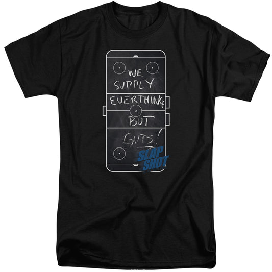 Slap Shot - Chalkboard - Short Sleeve Adult Tall - Black T-shirt