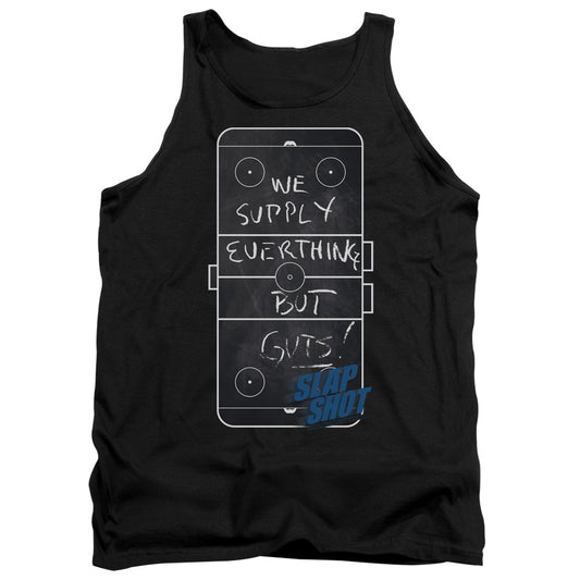 Slap Shot - Chalkboard - Adult Tank - Black