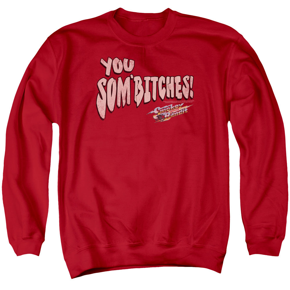 Smokey And The Bandit - Sombitch - Adult Crewneck Sweatshirt - Red