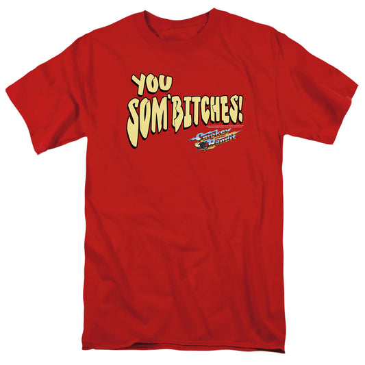 Smokey And The Bandit - Sombitch - Short Sleeve Adult 18/1 - Red T-shirt