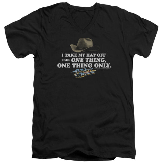 Smokey And The Bandit - Hat - Short Sleeve Adult V-neck - Black T-shirt