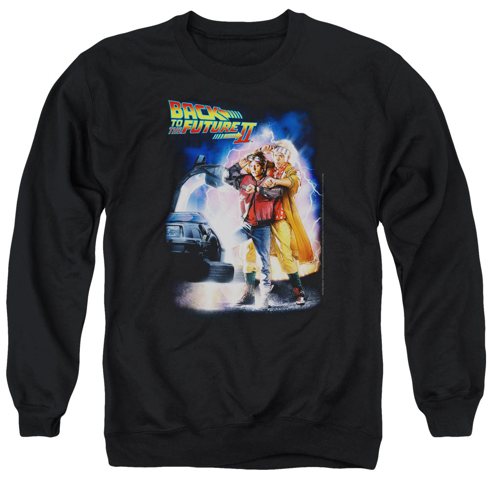 Back To The Future Ii - Poster - Adult Crewneck Sweatshirt - Black