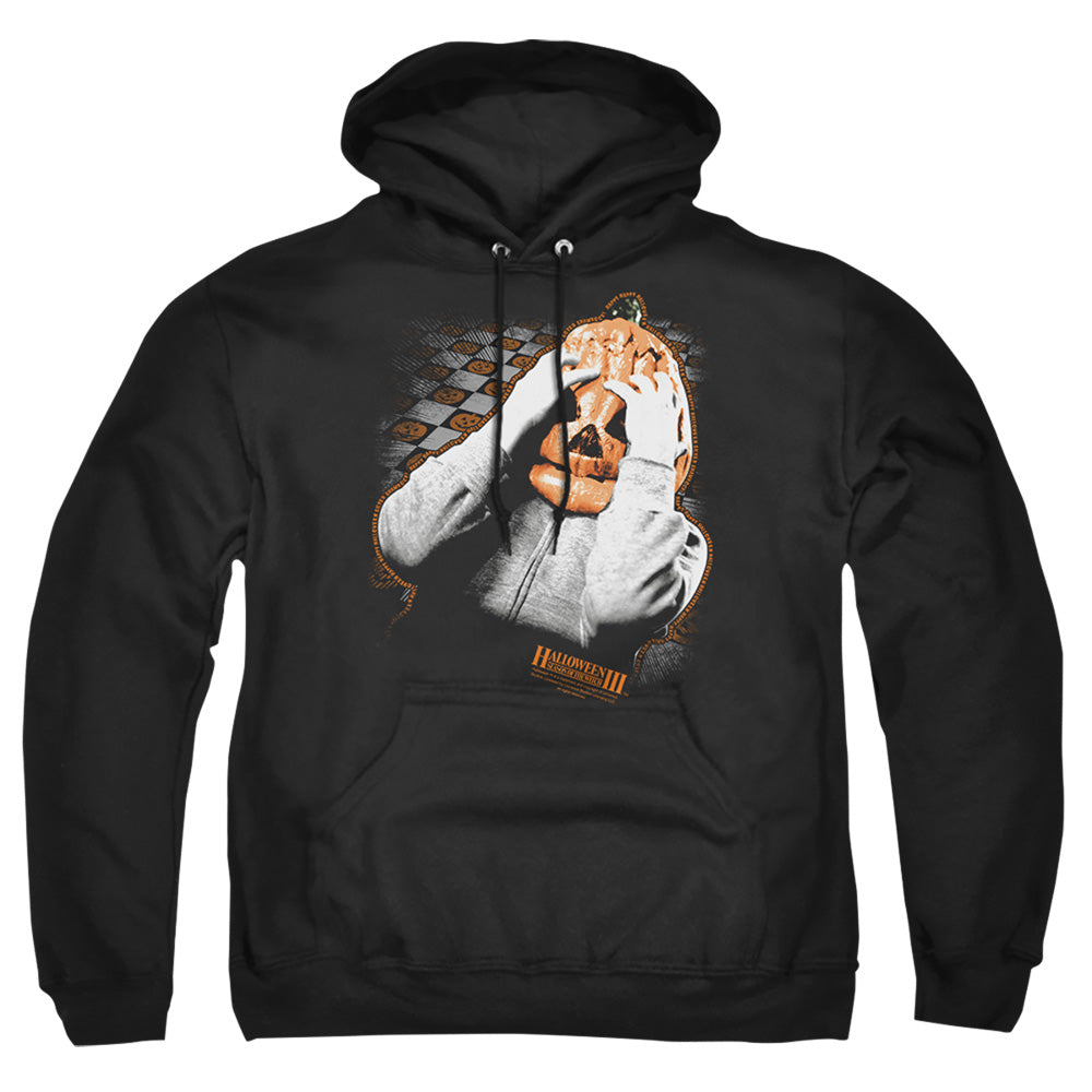 Halloween Iii - Pumpkin Mask - Adult Pull-over Hoodie - Black