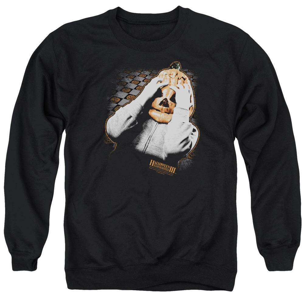 Halloween Iii - Pumpkin Mask - Adult Crewneck Sweatshirt - Black