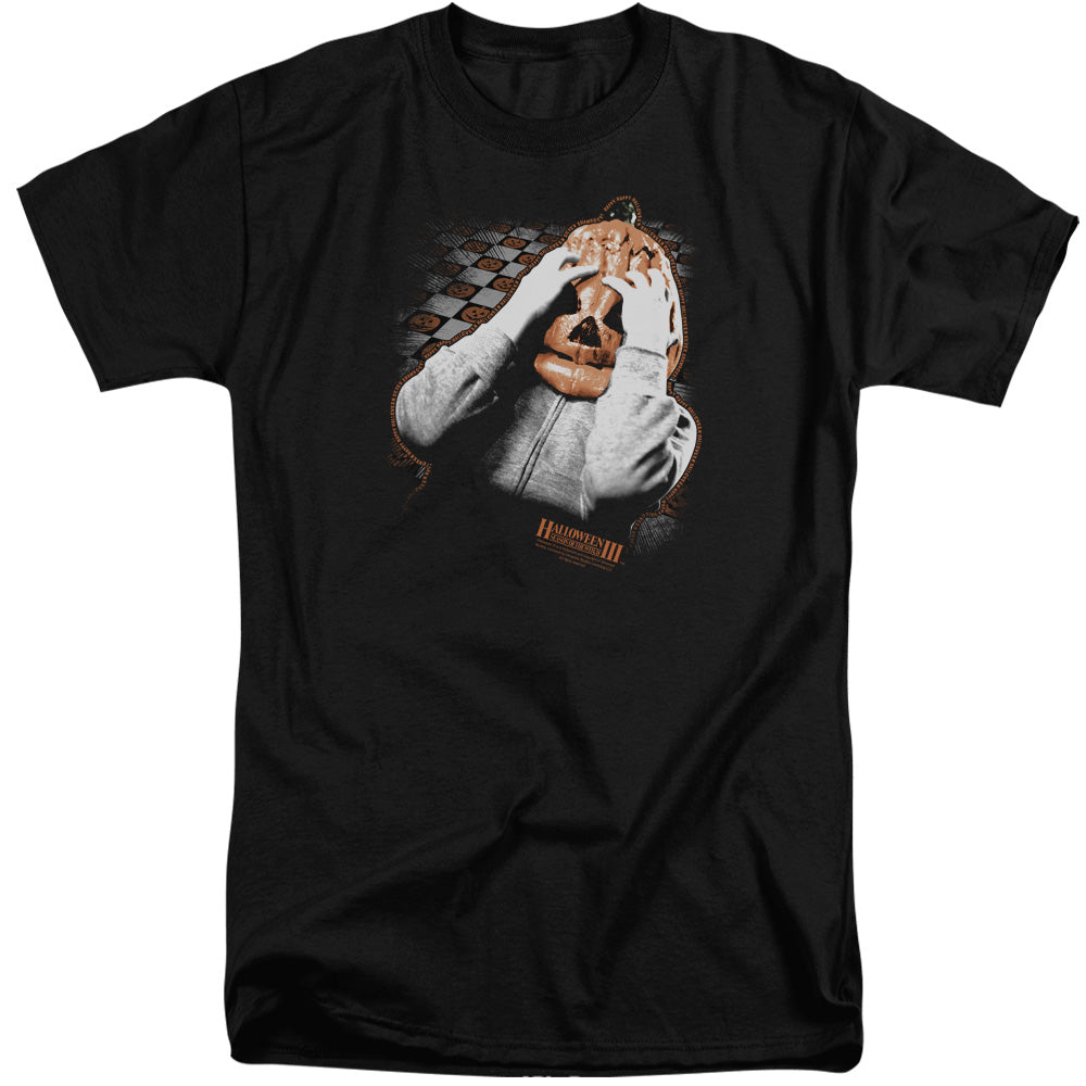 Halloween Iii - Pumpkin Mask - Short Sleeve Adult Tall - Black T-shirt