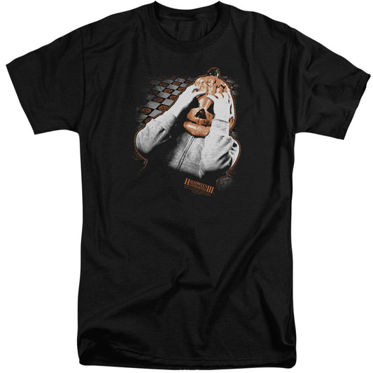 Halloween Iii - Pumpkin Mask - Short Sleeve Adult Tall - Black T-shirt