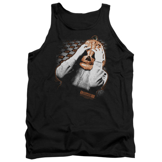 Halloween Iii - Pumpkin Mask - Adult Tank - Black
