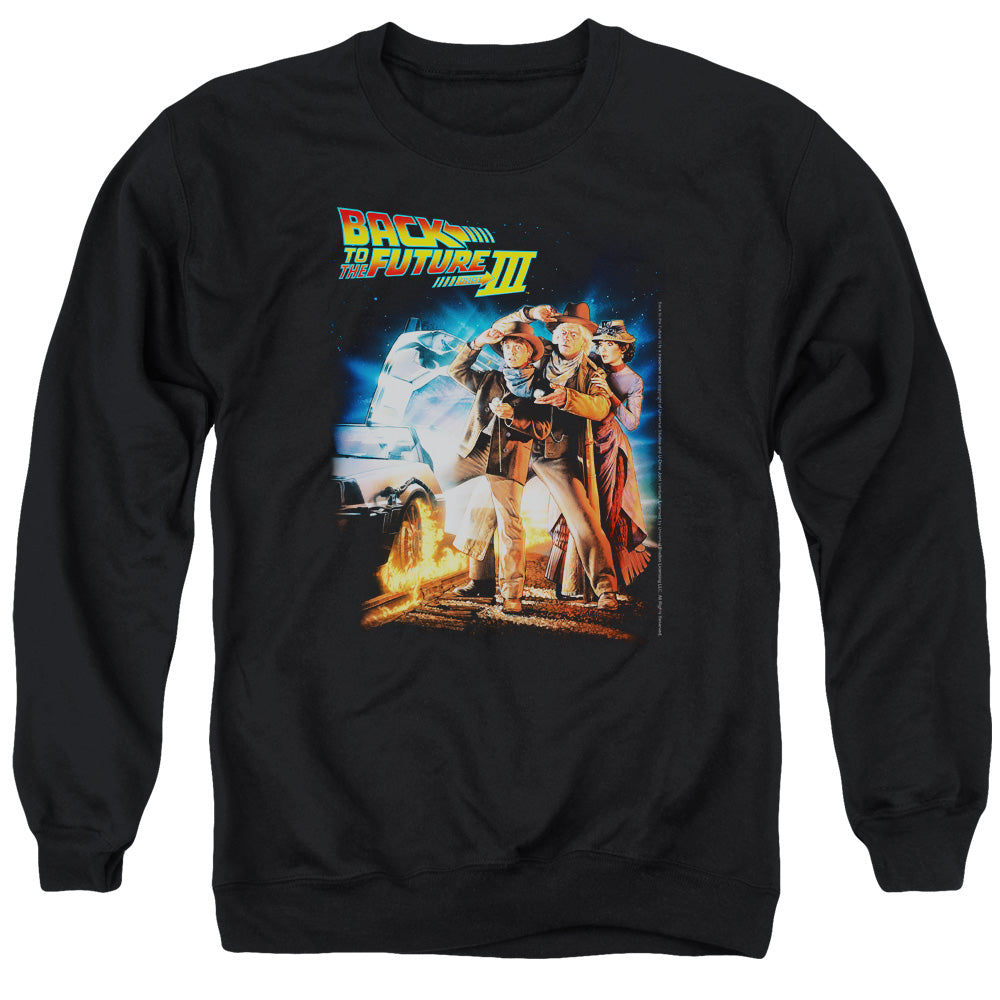 Back To The Future Iii - Poster - Adult Crewneck Sweatshirt - Black