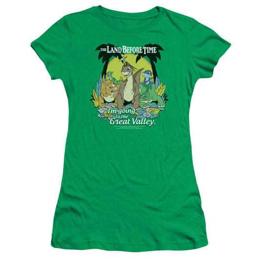 Land Before Time - Great Valley - Short Sleeve Junior Sheer - Kelly Green T-shirt