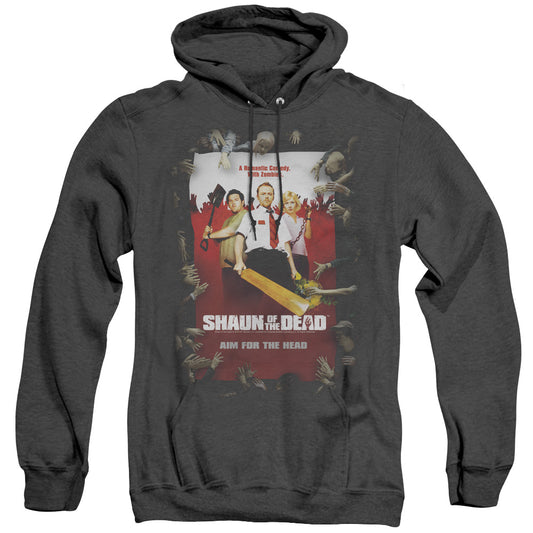 Shaun Of The Dead - Poster - Adult Heather Hoodie - Black
